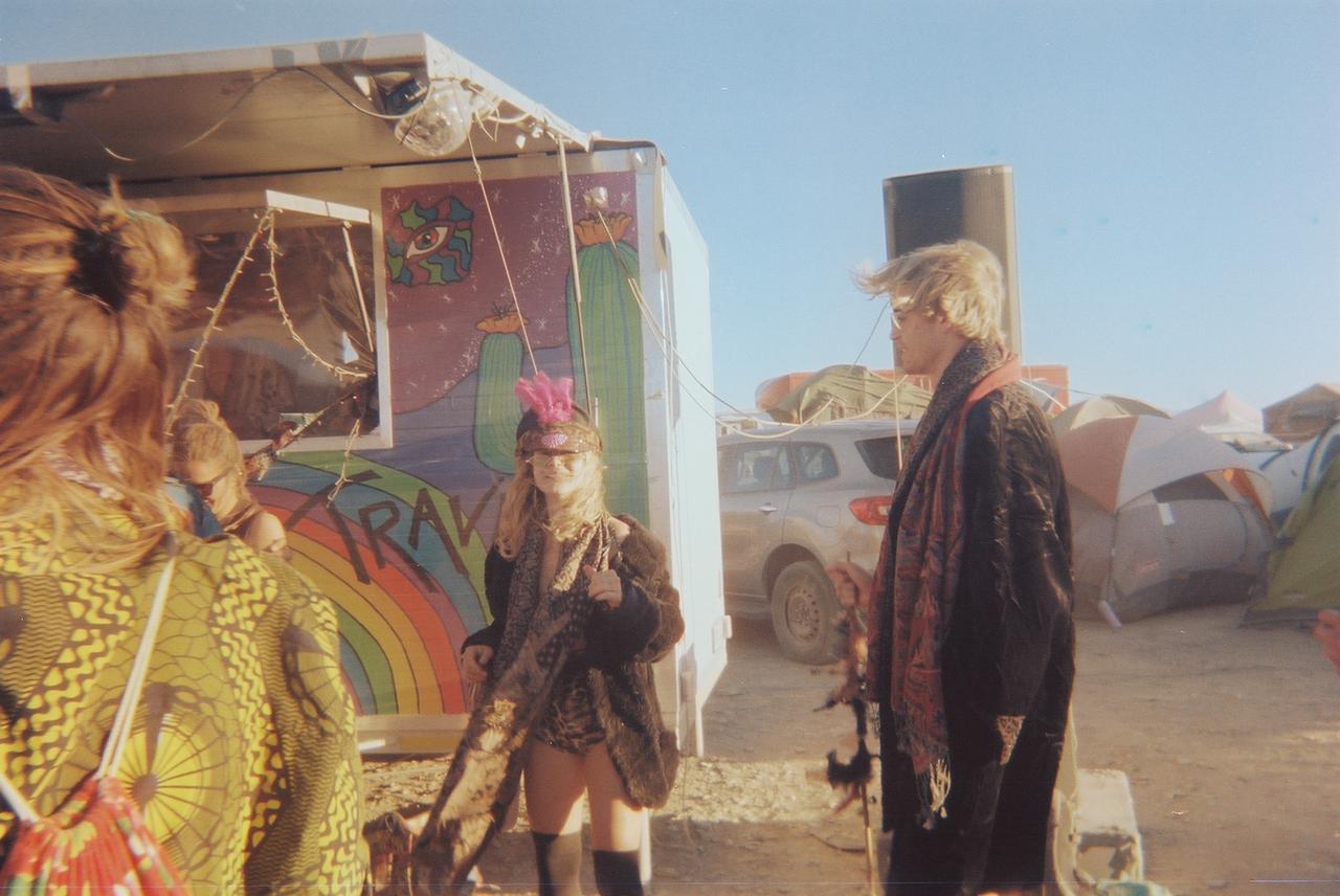 Chad John Payne with friends at AfrikaBurn — collaborative social art